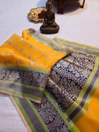 Handloom banarasi Harkai Soft Organja Silk Saree
