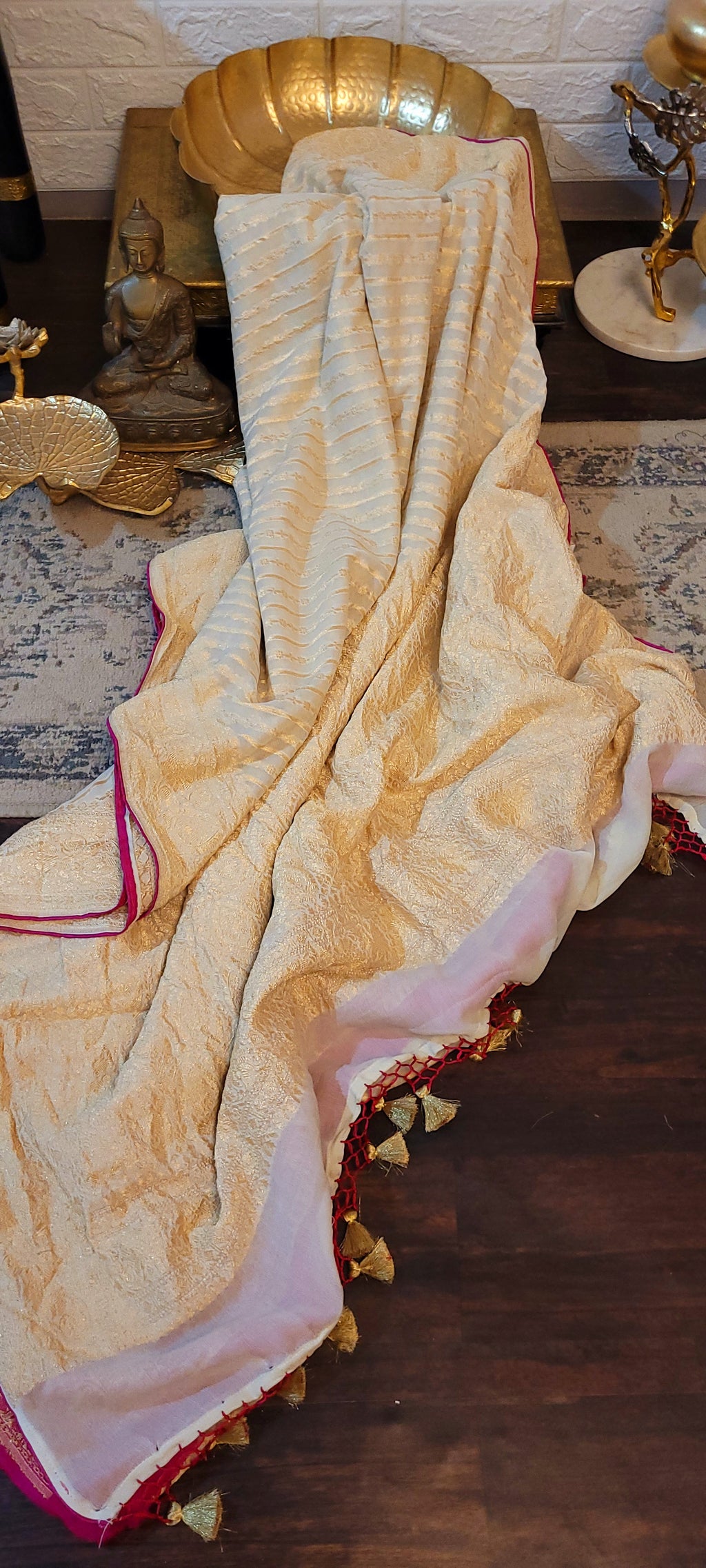 Handloom Banarasi Pure Khaddi Jeorjets Saree