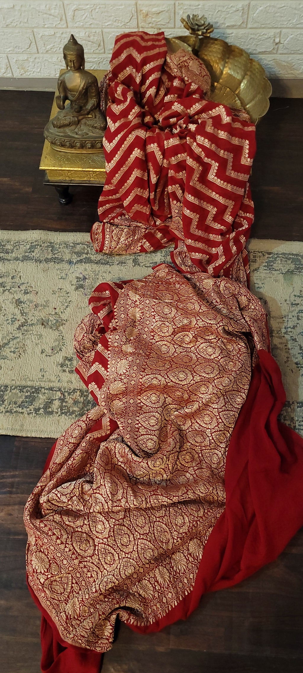 Handloom Banarasi Pure Khaddi Jeorjets Saree