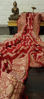 Handloom Banarasi Pure Khaddi Jeorjets Saree