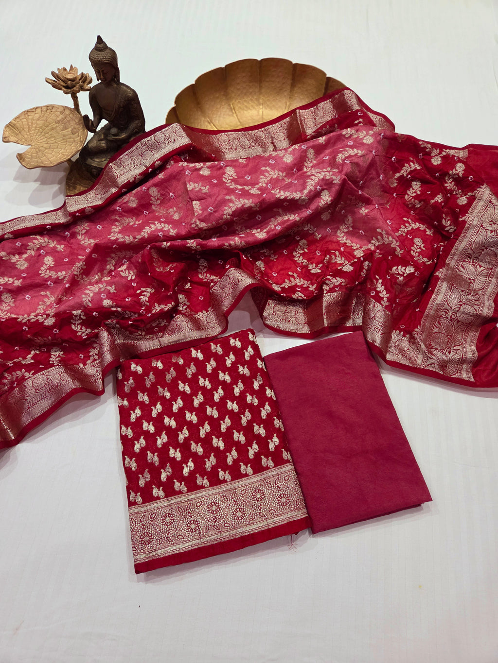 Banarasi Bhandej Dupatta Suit