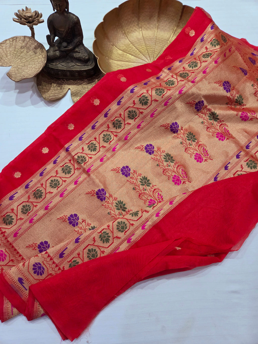 Handloom Banarasi Crape Silk Saree