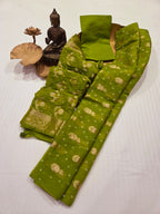 Hand Knotted Bandhani Pure Mulmul Suit Set