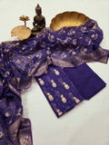 Hand Knotted Bandhani Pure Mulmul Suit Set