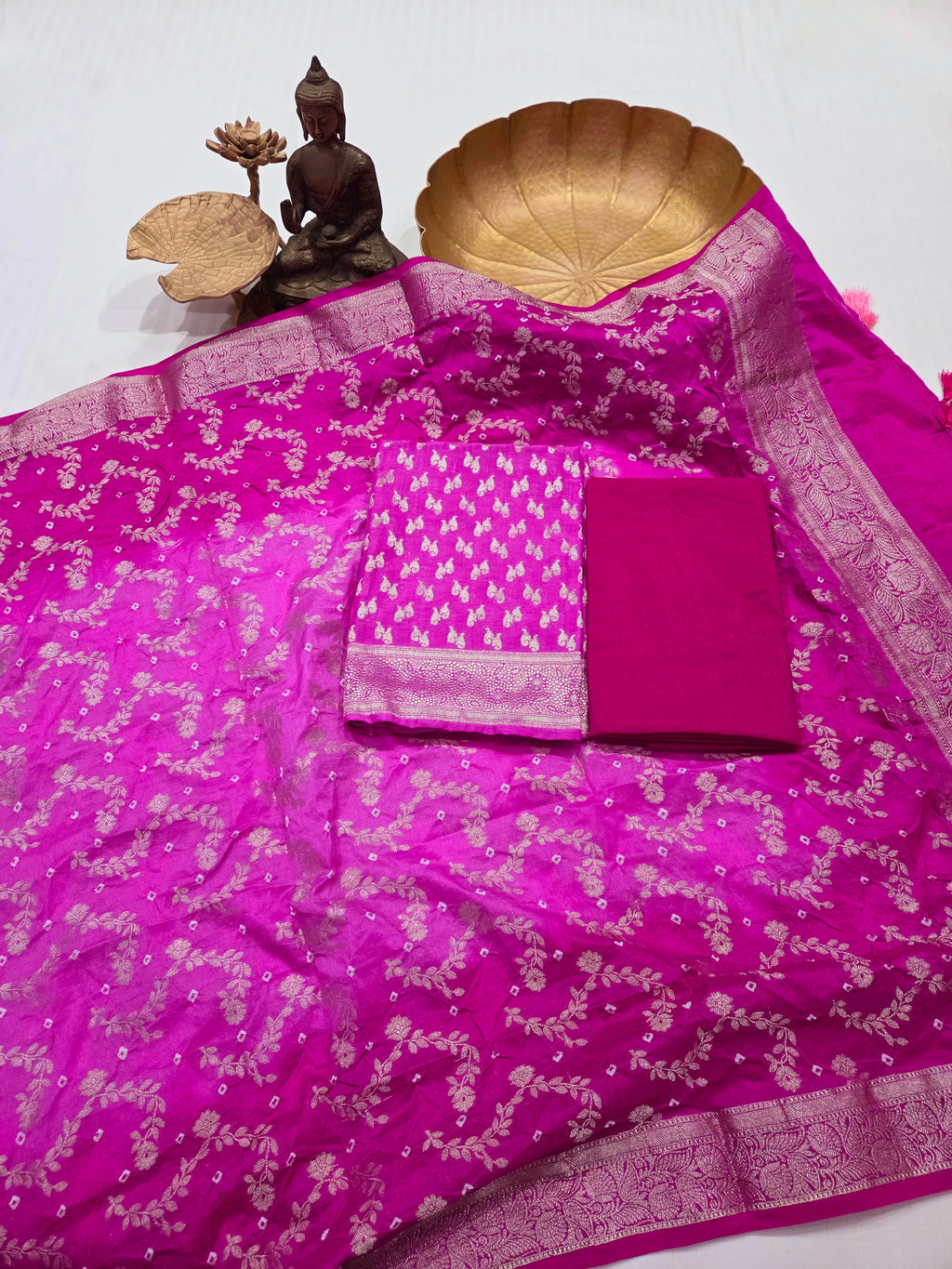 Banarasi Bhandej Dupatta Suit