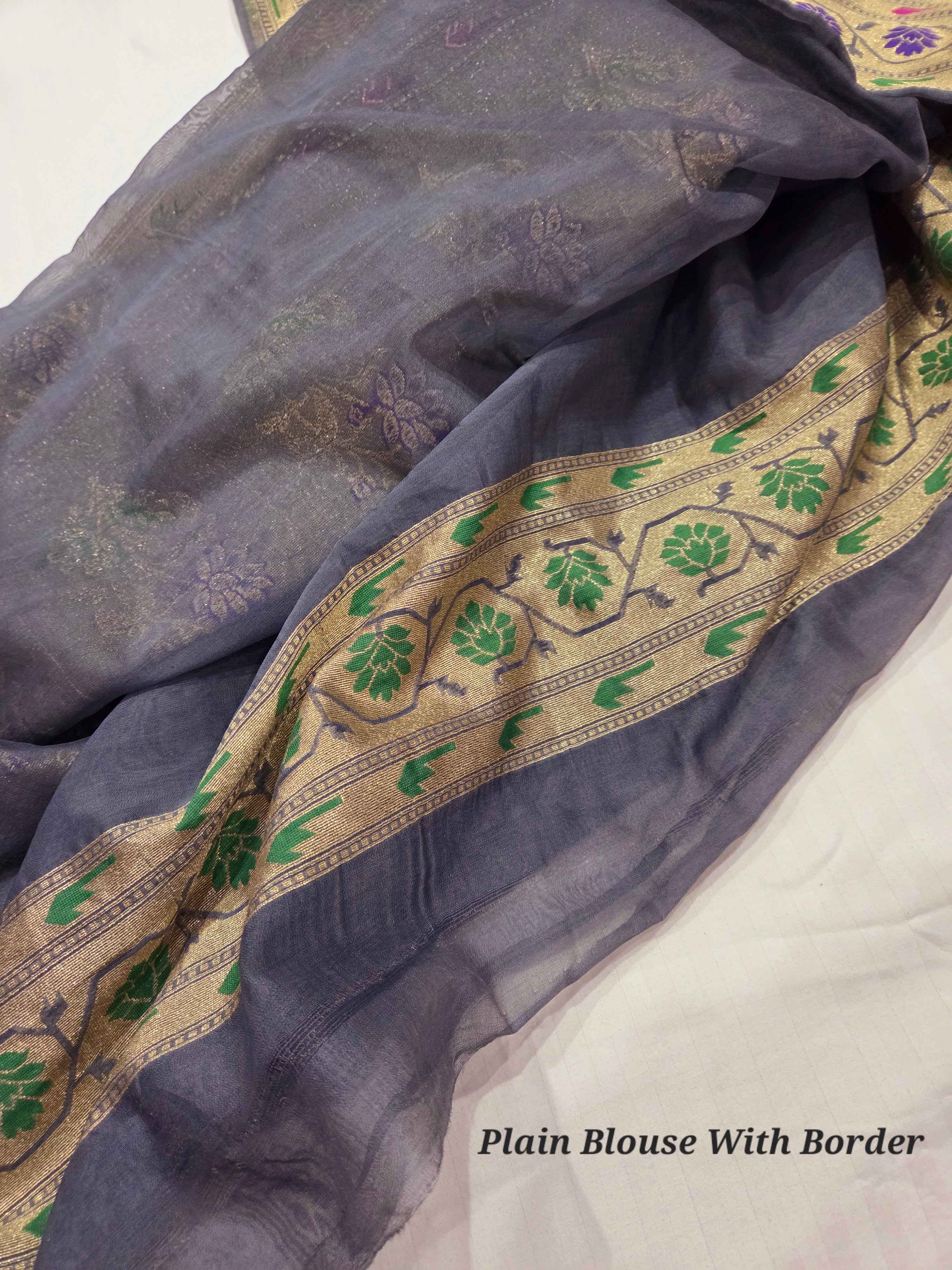 Handloom Banarasi Crepe Silk Saree