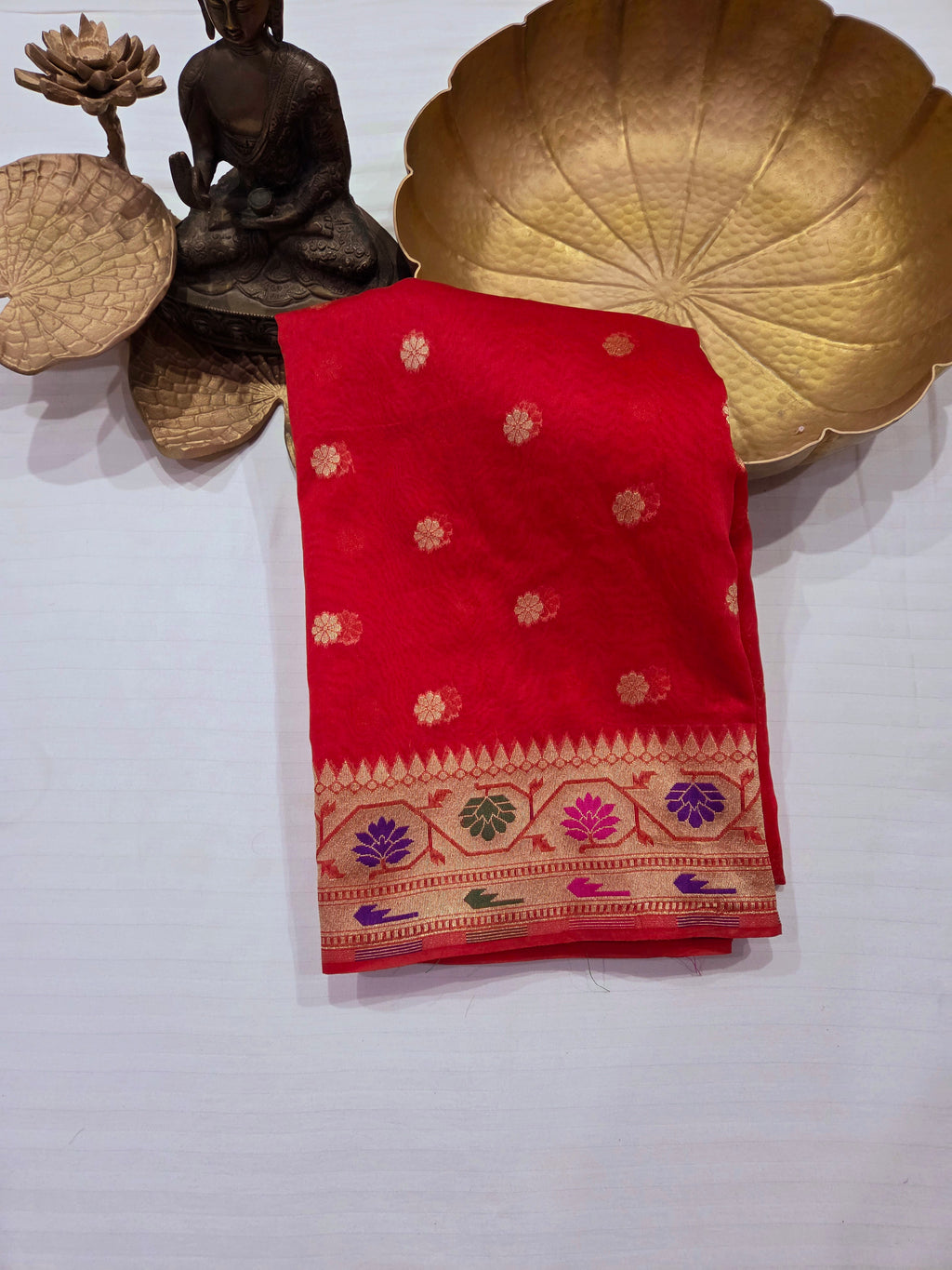 Handloom Banarasi Crape Silk Saree