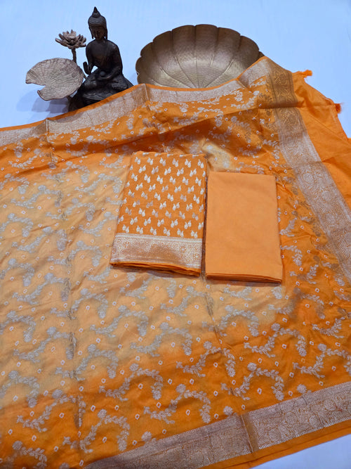 Banarasi Bhandej Dupatta Suit