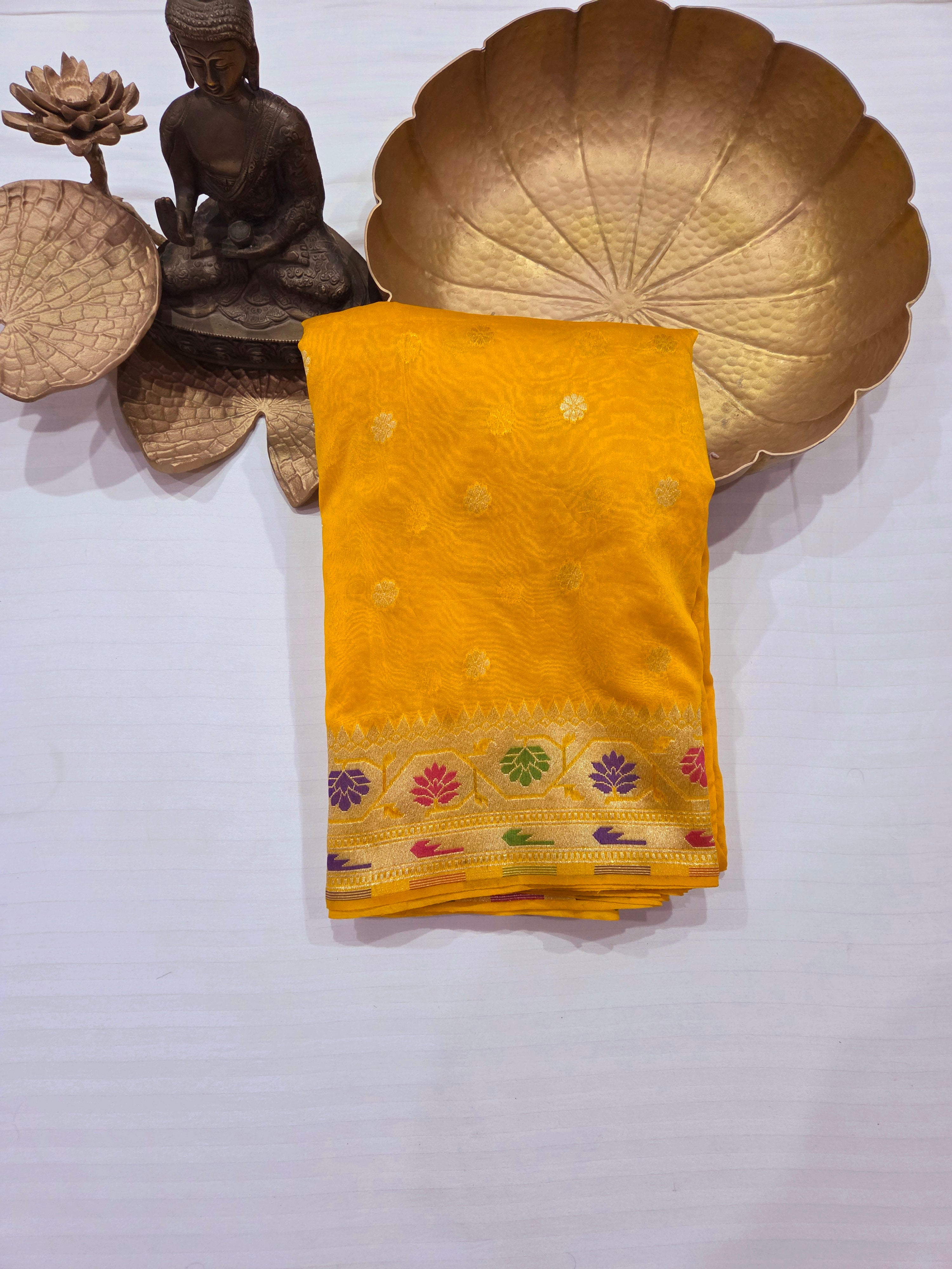Handloom Banarasi Crape Silk Saree
