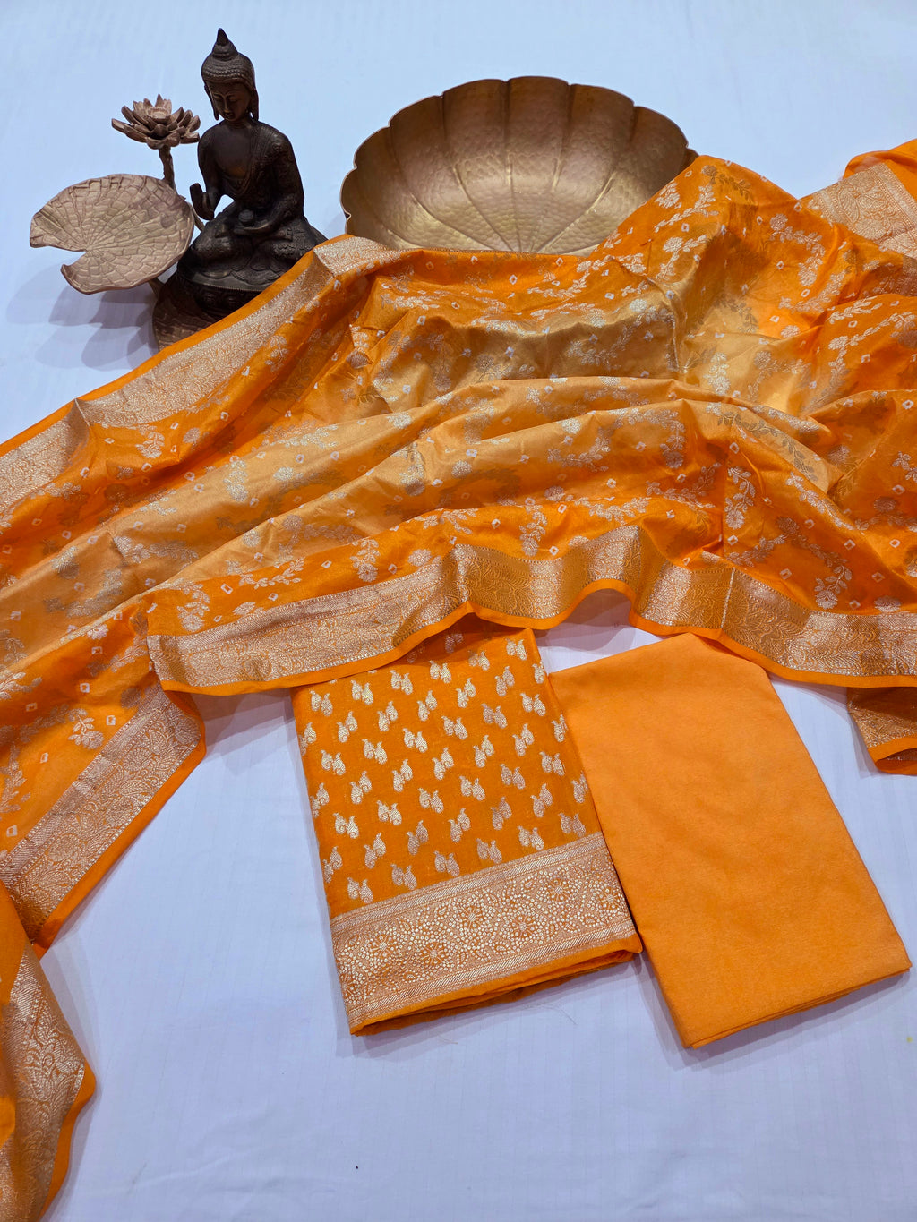 Banarasi Bhandej Dupatta Suit