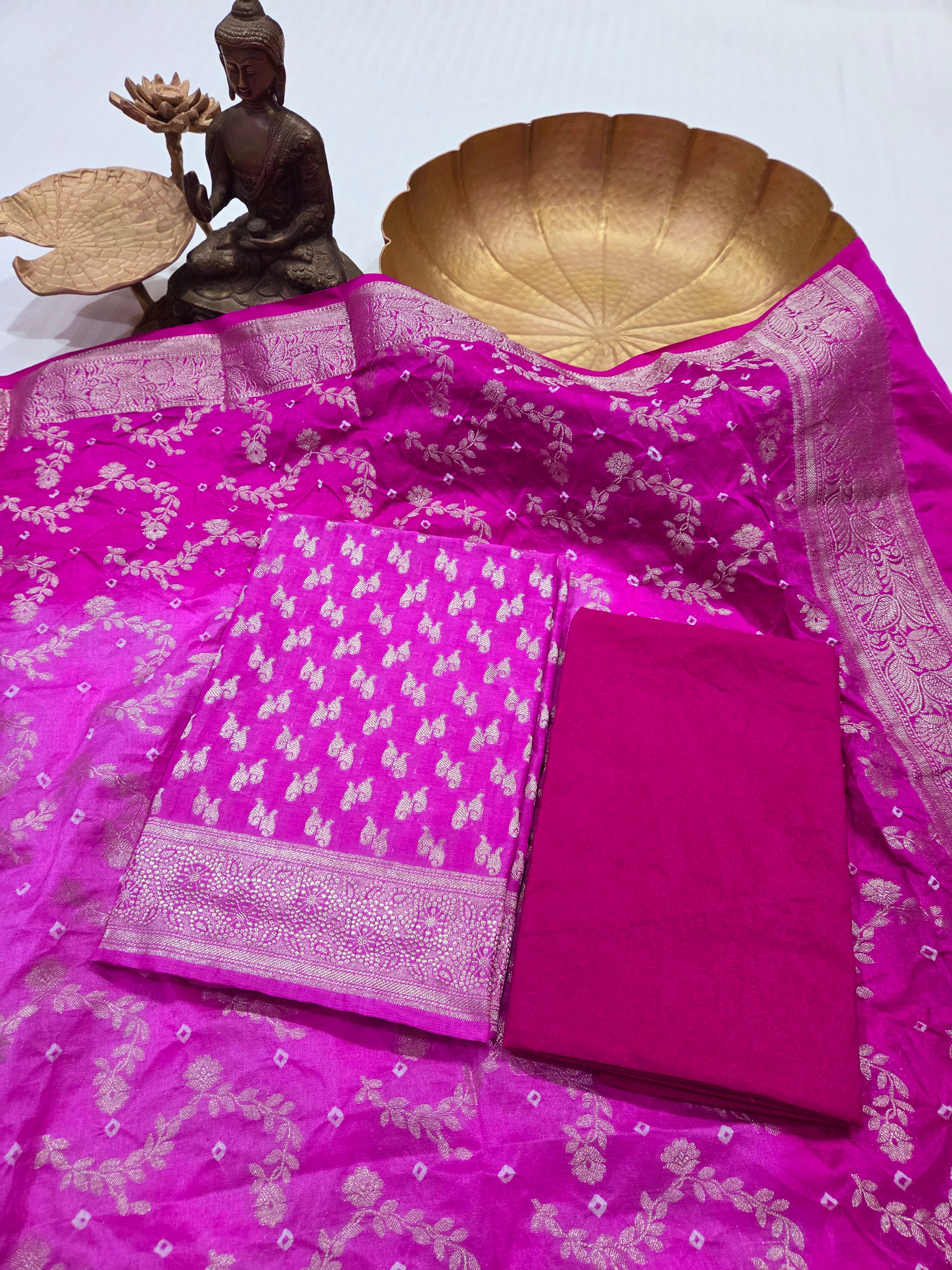 Banarasi Bhandej Dupatta Suit