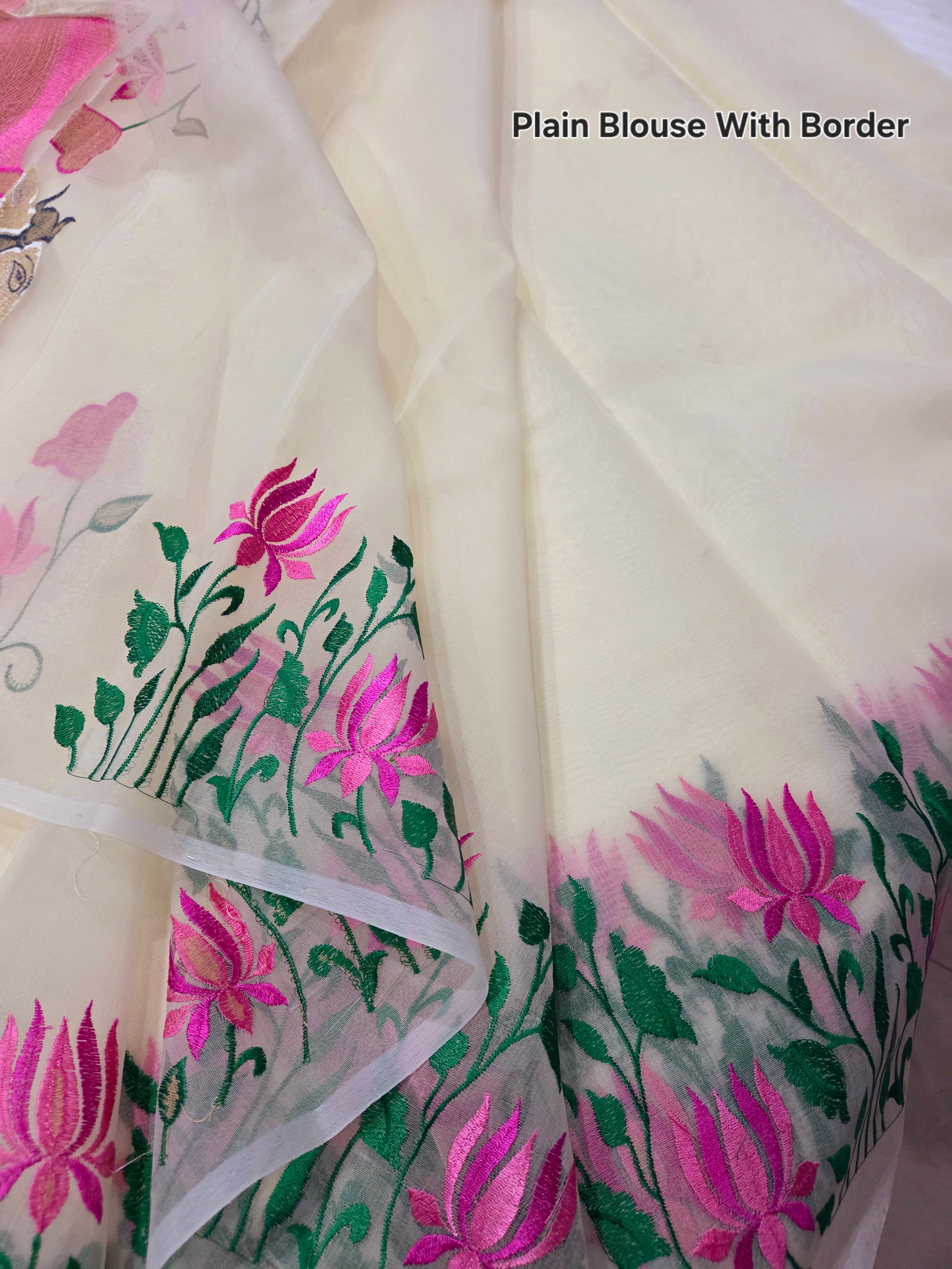 Plain Blouse With Border