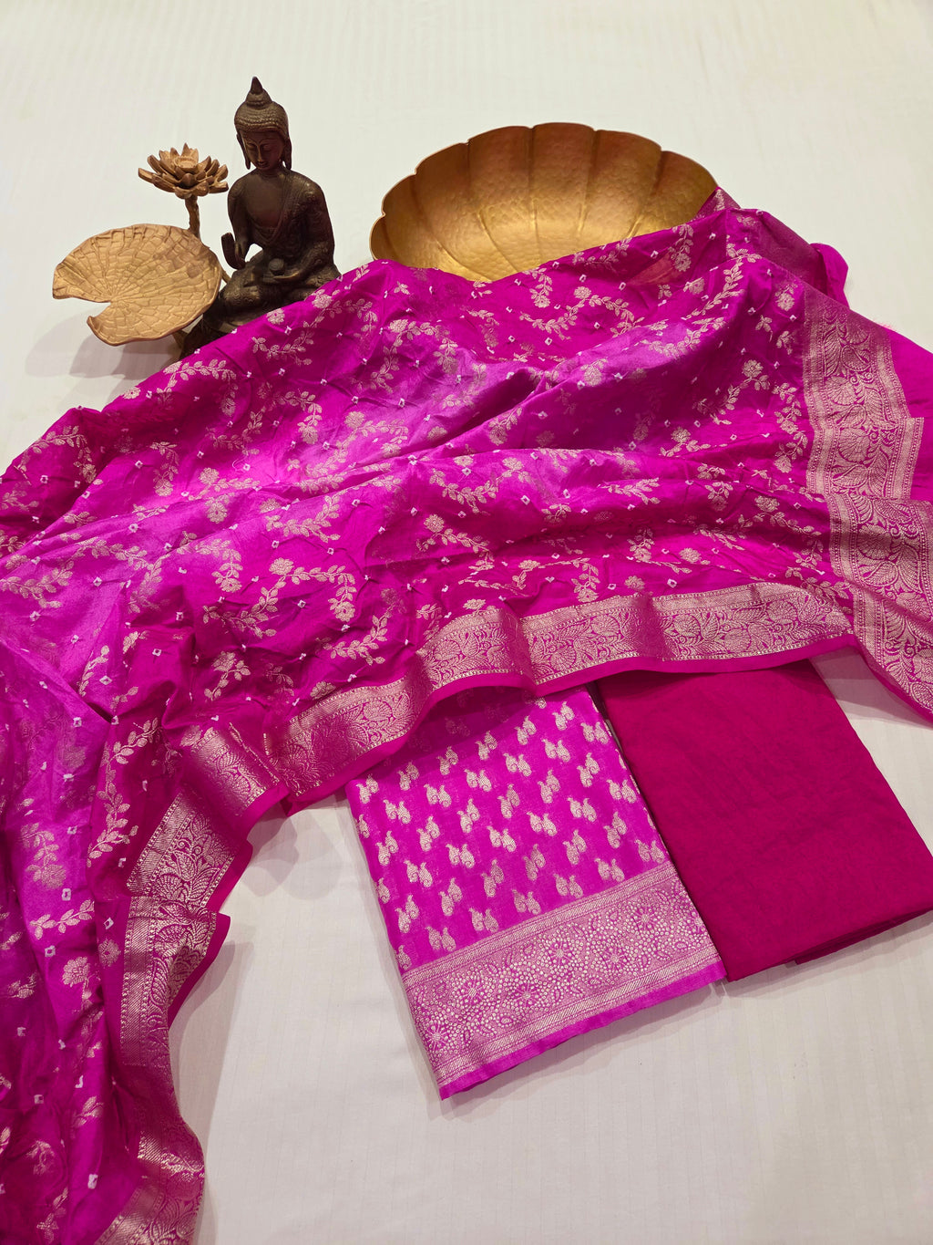 Banarasi Bhandej Dupatta Suit