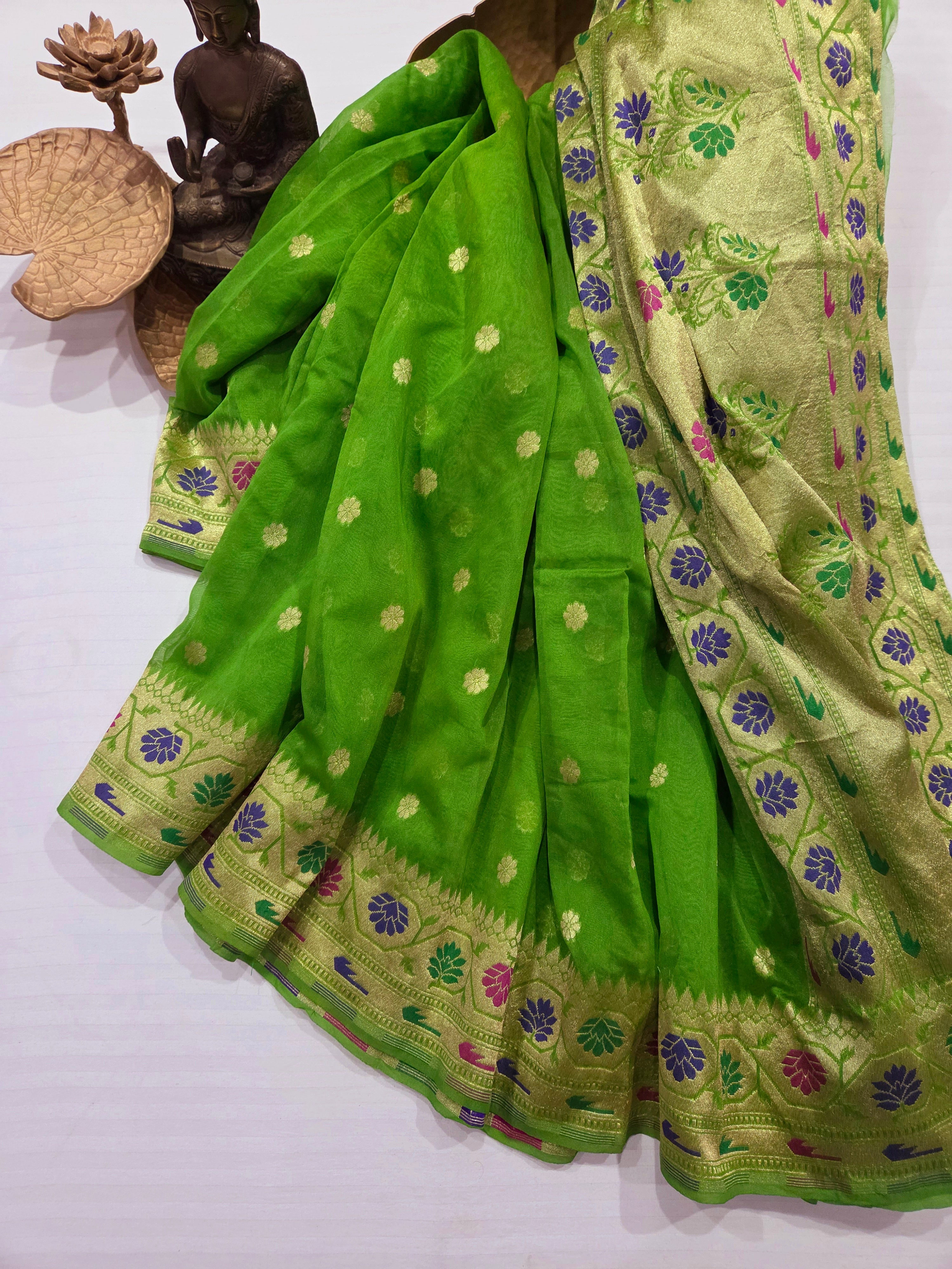 Handloom Banarasi Crape Silk Saree