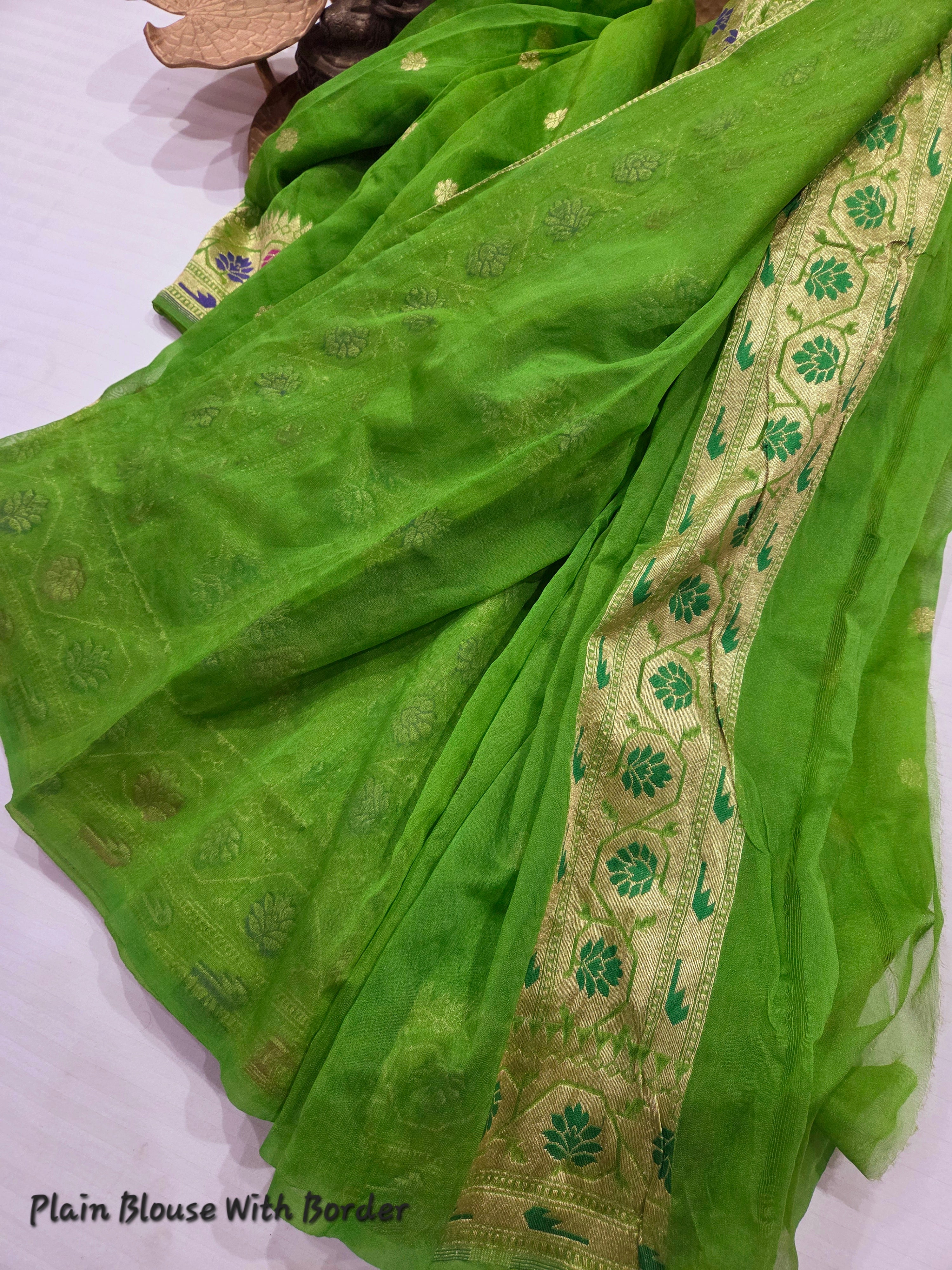 Handloom Banarasi Crape Silk Saree