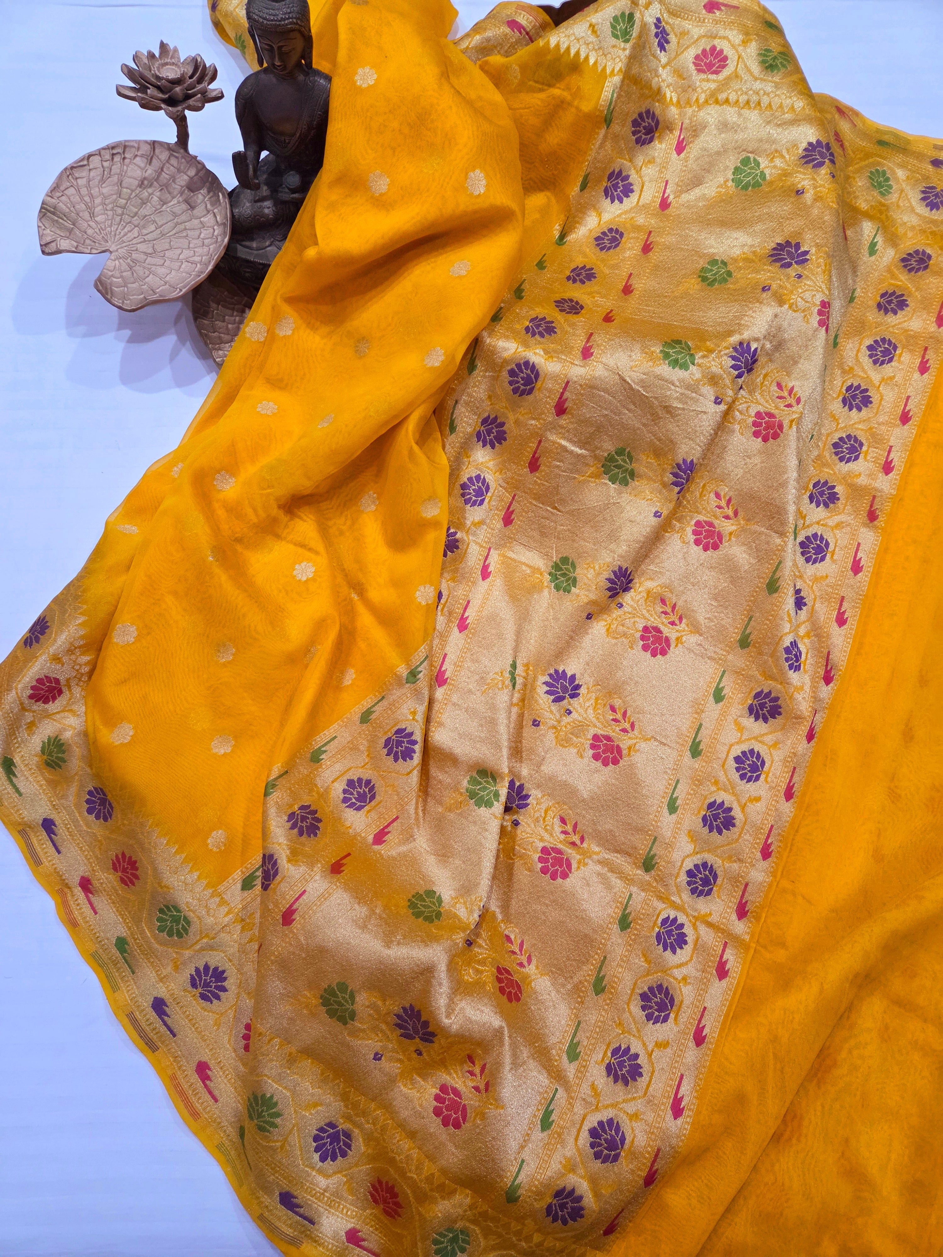 Handloom Banarasi Crape Silk Saree